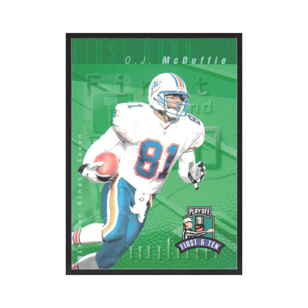 1997 Playoff First & Ten O.J. McDuffie Dolphins #124