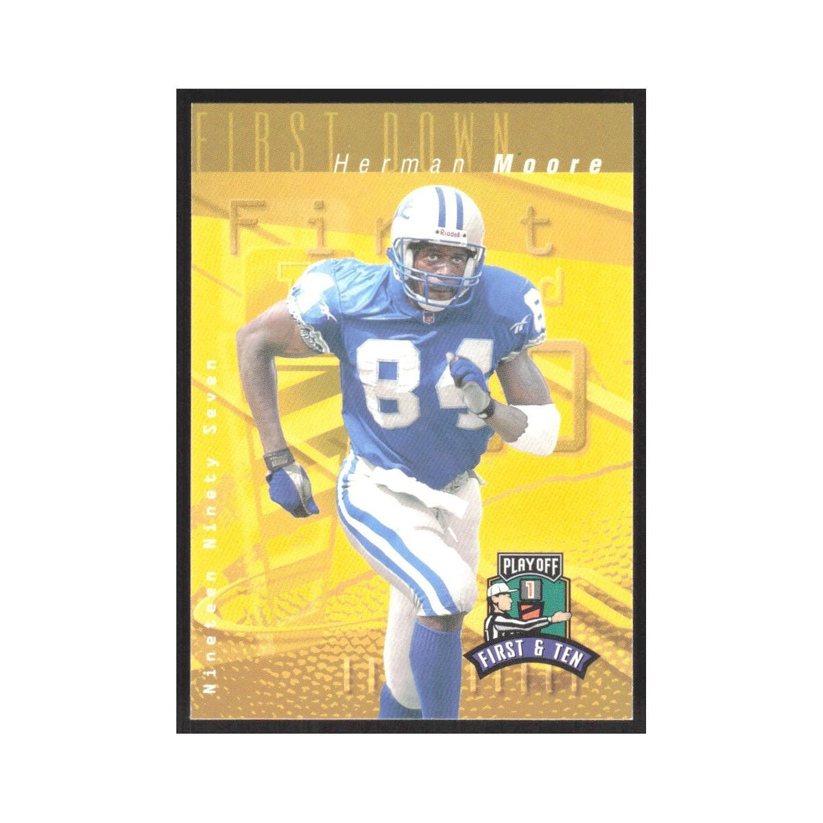 1997 Playoff First & Ten Herman Moore Lions #117