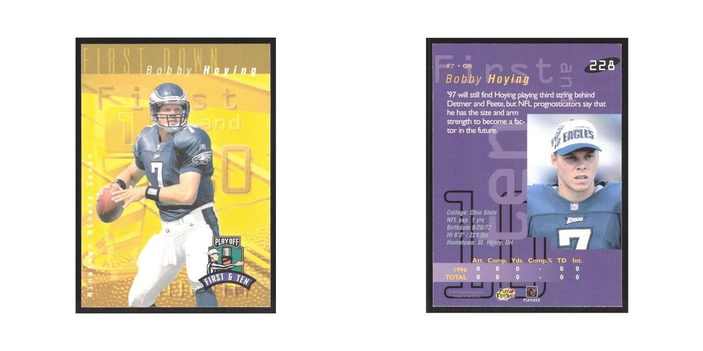 1997 Playoff First & Ten Bobby Hoying Eagles #228