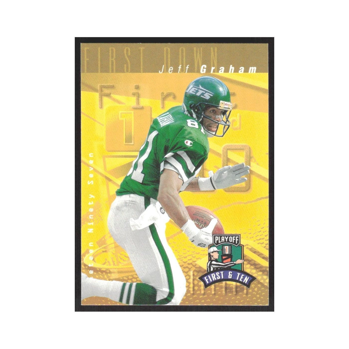 1997 Playoff First & Ten Jeff Graham Jets #99