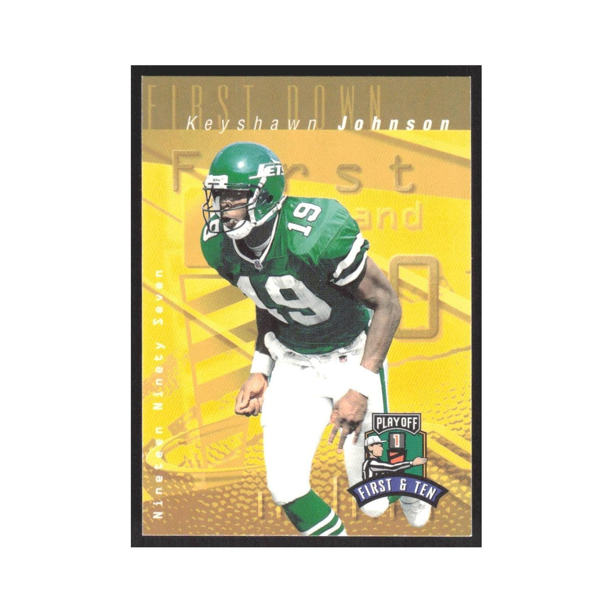 1997 Playoff First & Ten Keyshawn Johnson Jets #189