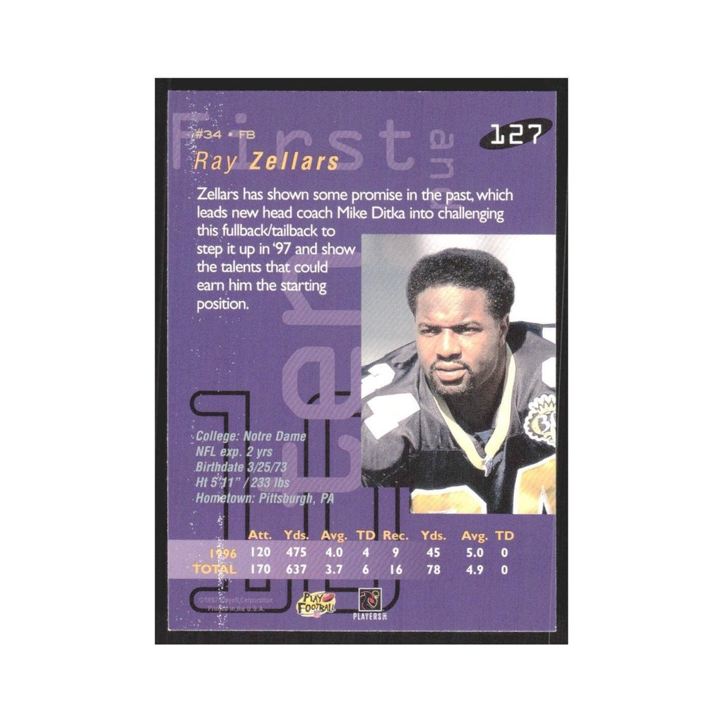 1997 Playoff First & Ten Ray Zellars Saints #127