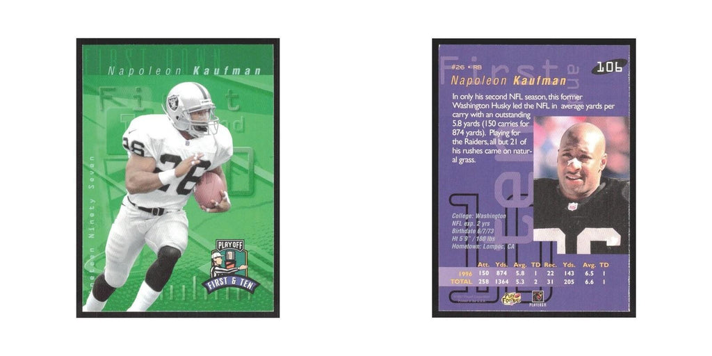 1997 Playoff First & Ten Napoleon Kaufman Raiders #106
