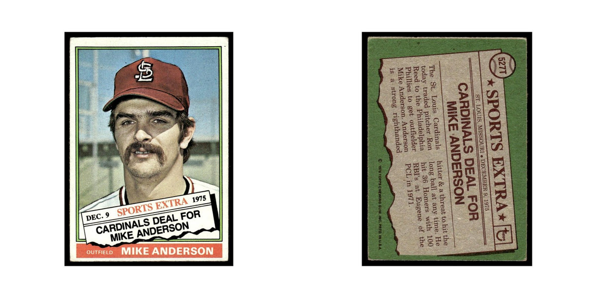 Mike Anderson 1976 Topps Traded #527T St. Louis Cardinals Baseball Card EX