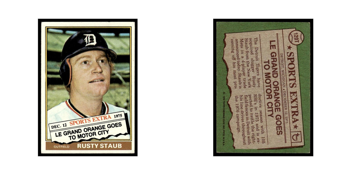 Rusty Staub 1976 Topps Traded #120T Detroit Tigers Baseball Card EX