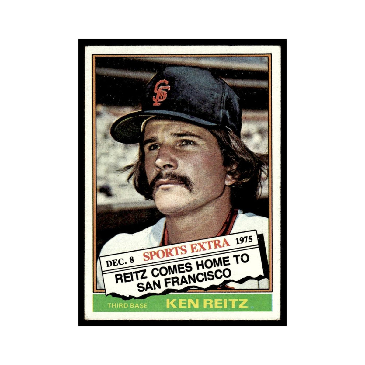 Ken Reitz 1976 Topps Traded #158T San Francisco Giants Baseball Card EX