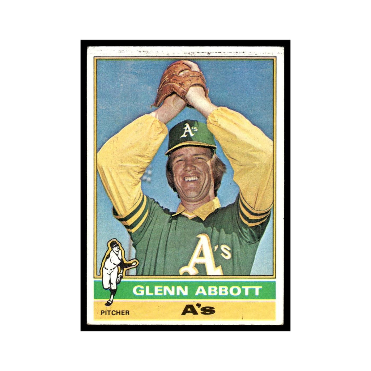 Glenn Abbott 1976 Topps #322 Oakland Athletics Baseball Card EX