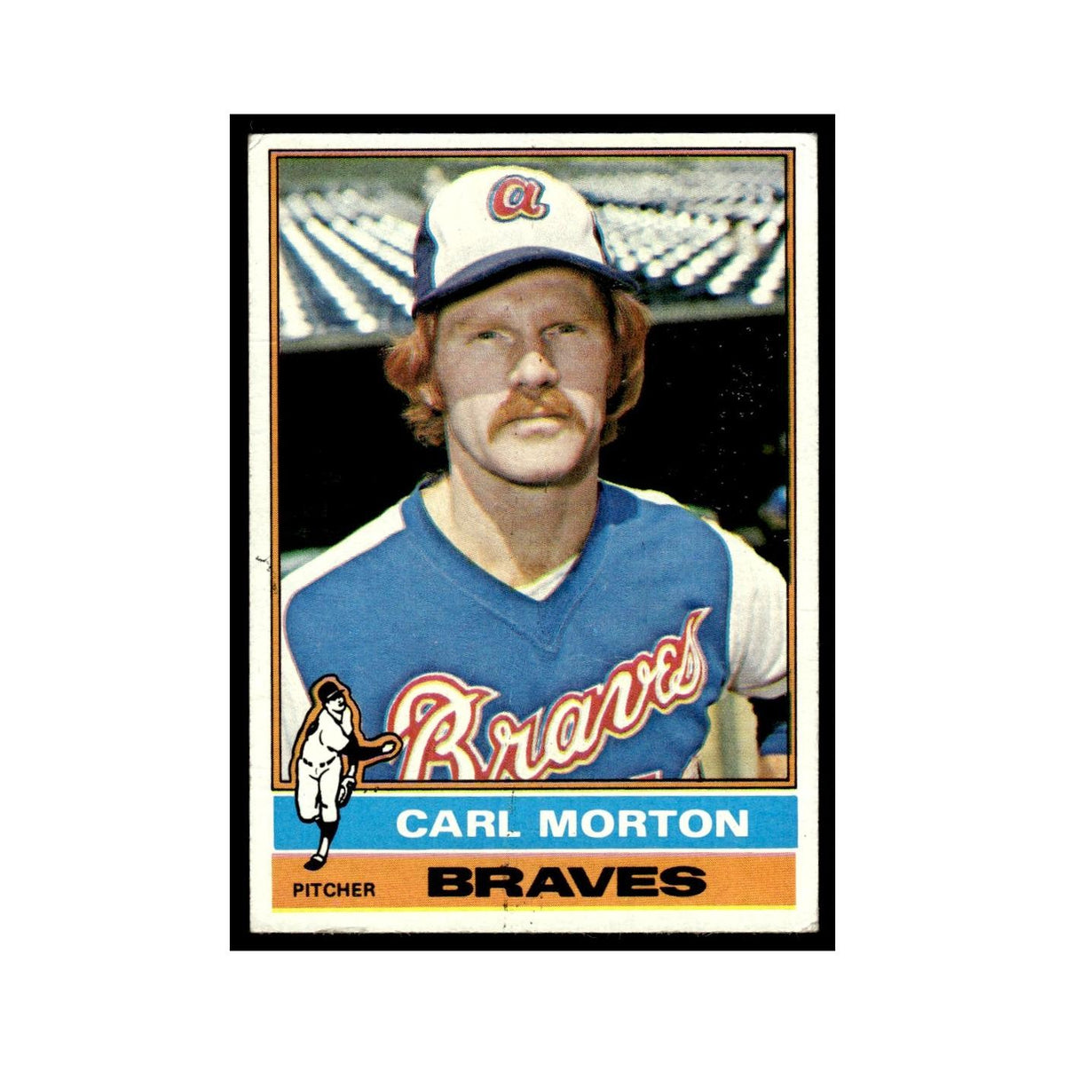 Carl Morton 1976 Topps #328 Atlanta Braves Baseball Card EX