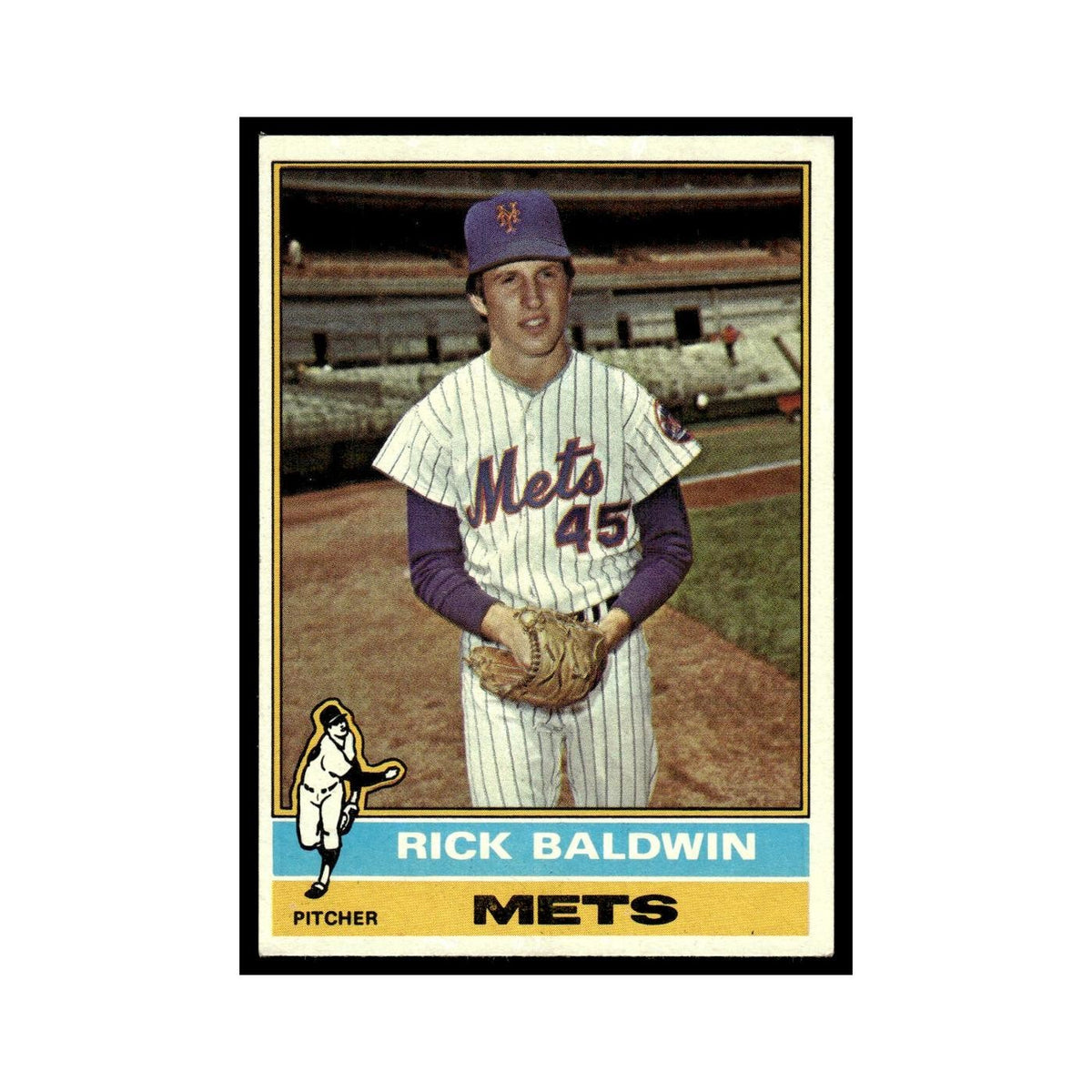 Rick Baldwin Rookie 1976 Topps #372 New York Mets Baseball Card EX