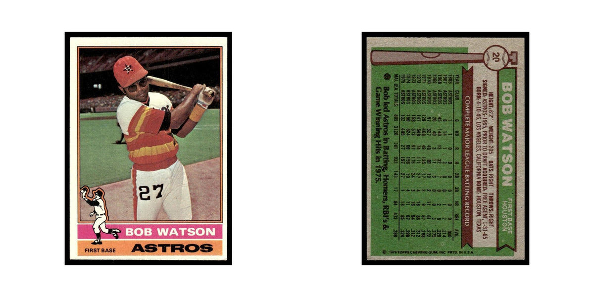 Bob Watson 1976 Topps #20 Houston Astros Baseball Card EX