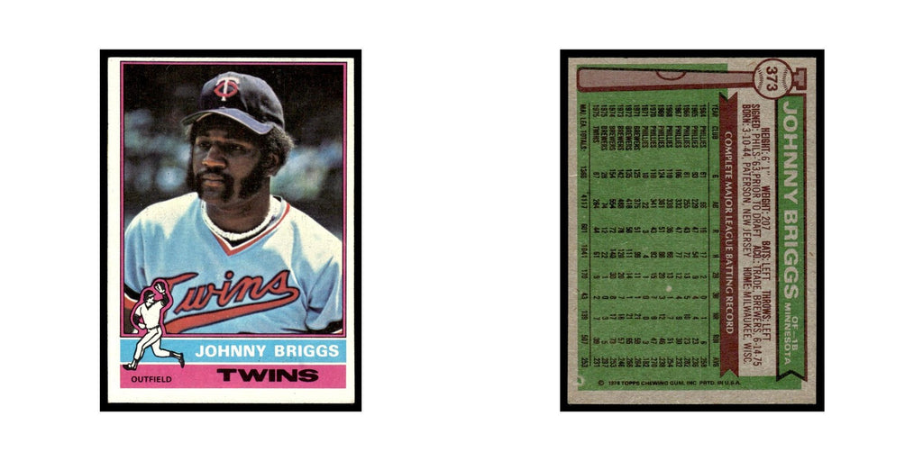 Johnny Briggs 1976 Topps #373 Minnesota Twins Baseball Card EX
