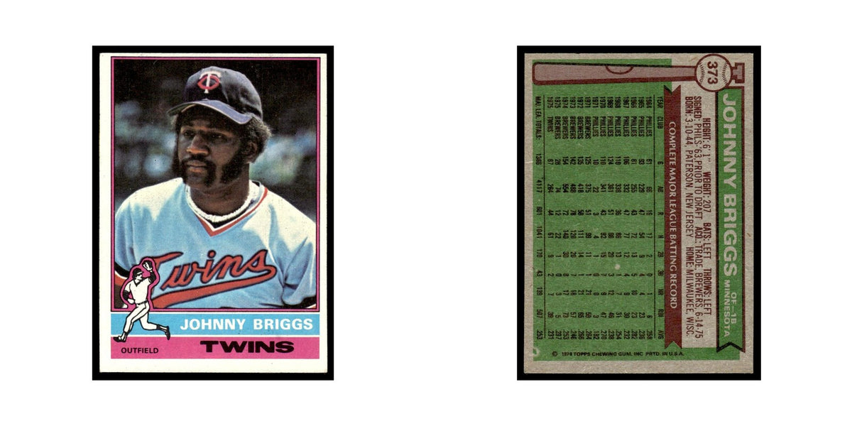 Johnny Briggs 1976 Topps #373 Minnesota Twins Baseball Card EX