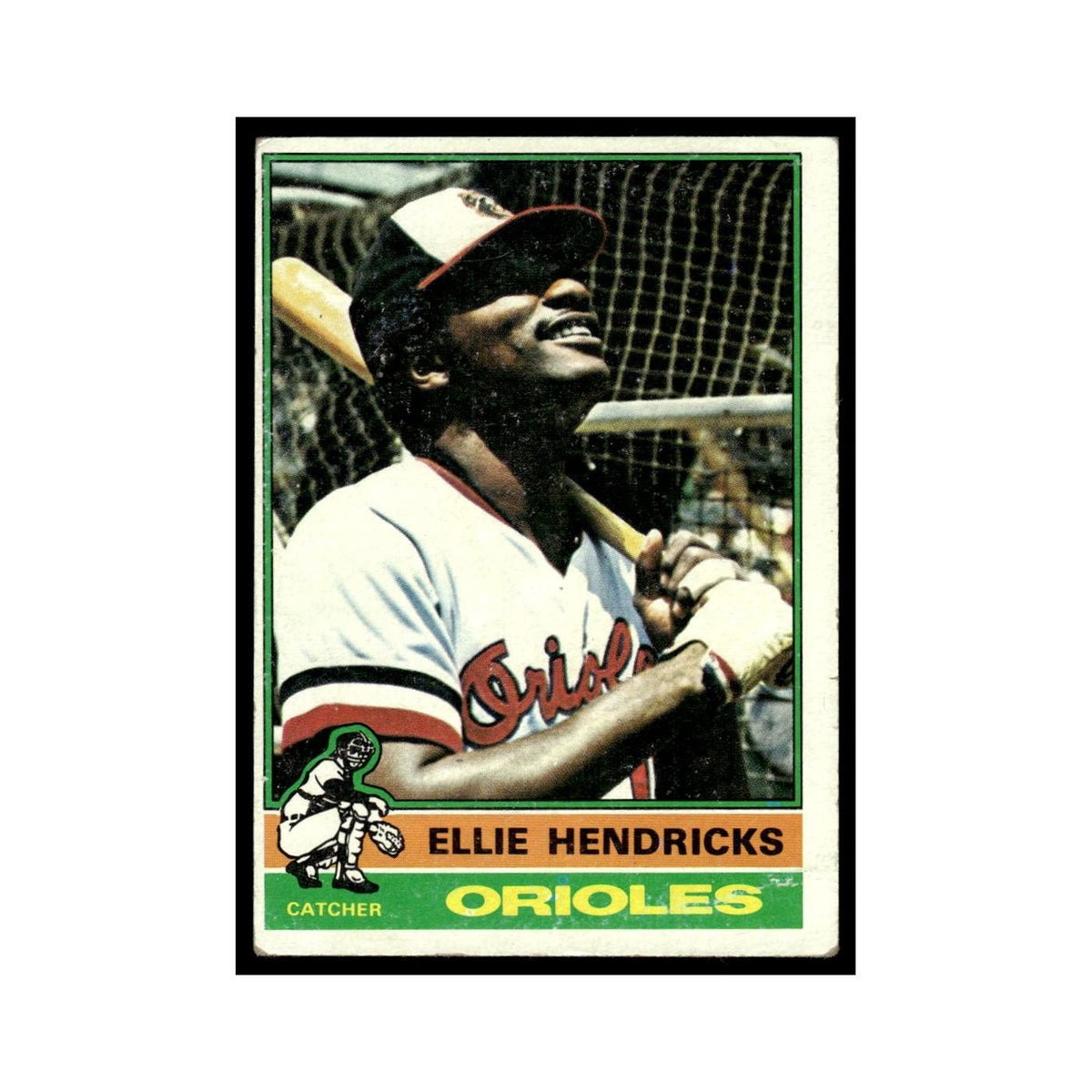 Ellie Hendricks 1976 Topps #371 Baltimore Orioles Baseball Card EX
