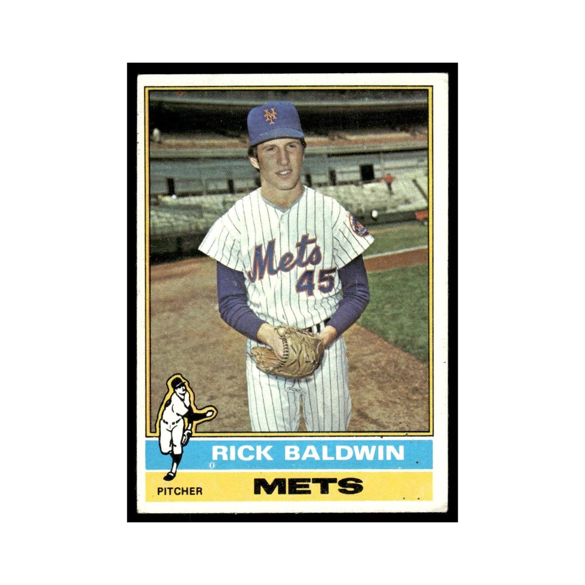 Rick Baldwin Rookie 1976 Topps #372 New York Mets Baseball Card EX