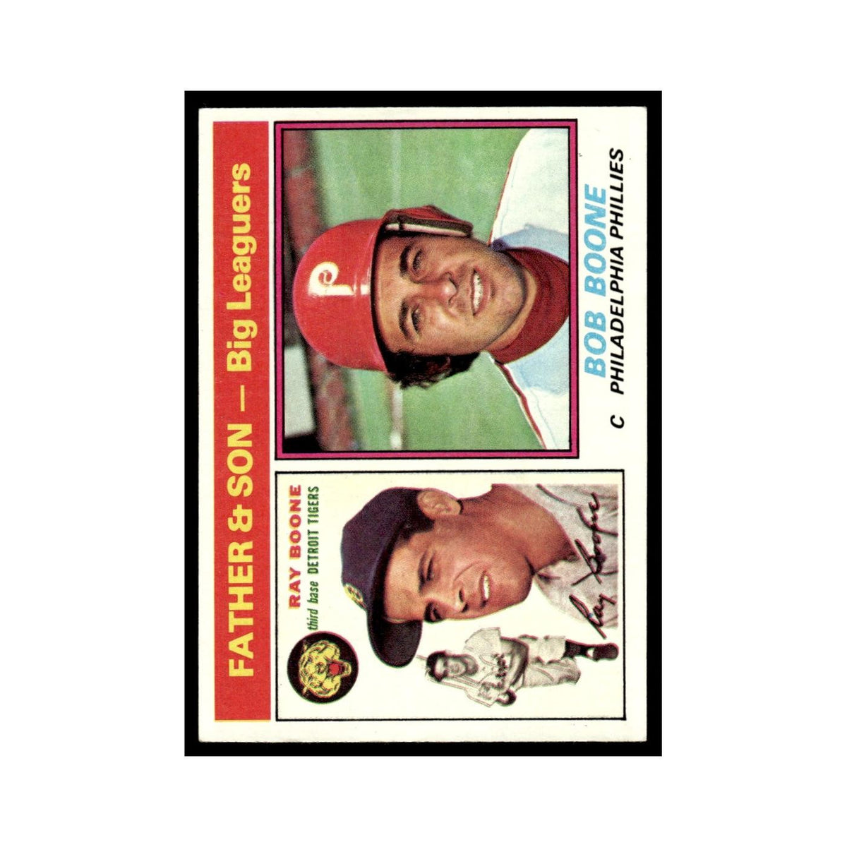 Ray Boone Bob Boone 1976 Topps #67 Detroit Tigers/Philadelphia Phillies EX