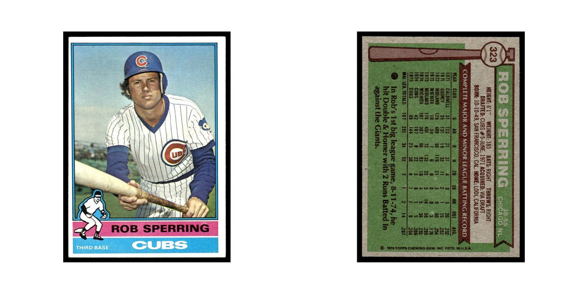 Rob Sperring 1976 Topps #323 Chicago Cubs Baseball Card EX