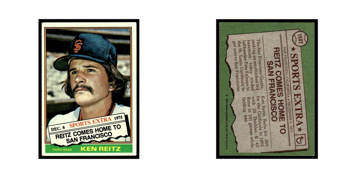 Ken Reitz 1976 Topps Traded #158T San Francisco Giants Baseball Card EX