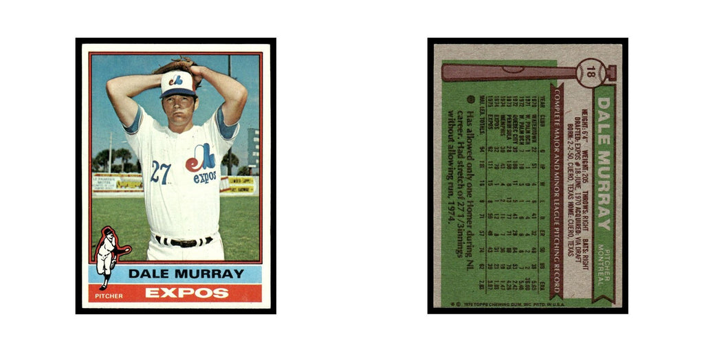 Dale Murray 1976 Topps #18 Montreal Expos Baseball Card EX