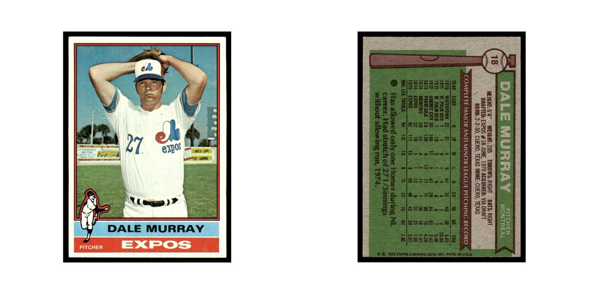 Dale Murray 1976 Topps #18 Montreal Expos Baseball Card EX