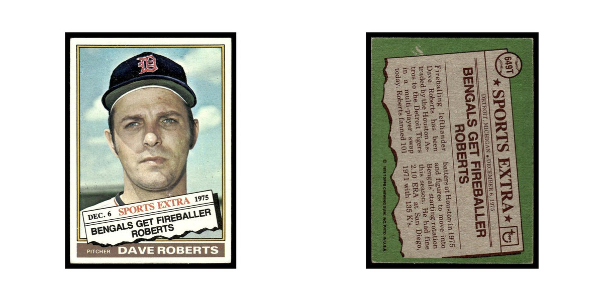 Dave Roberts 1976 Topps Traded #649T Detroit Tigers Baseball Card EX
