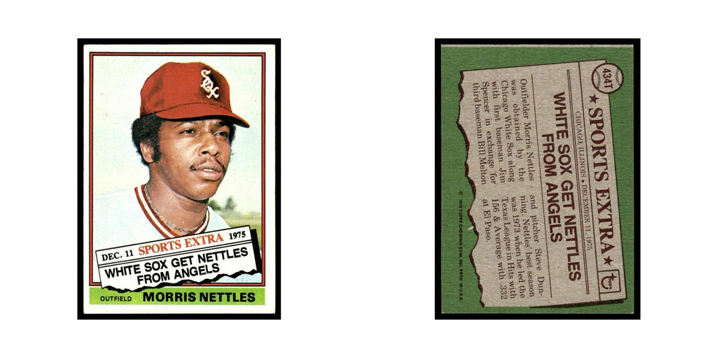 Morris Nettles 1976 Topps Traded #434T Chicago White Sox Baseball Card EX