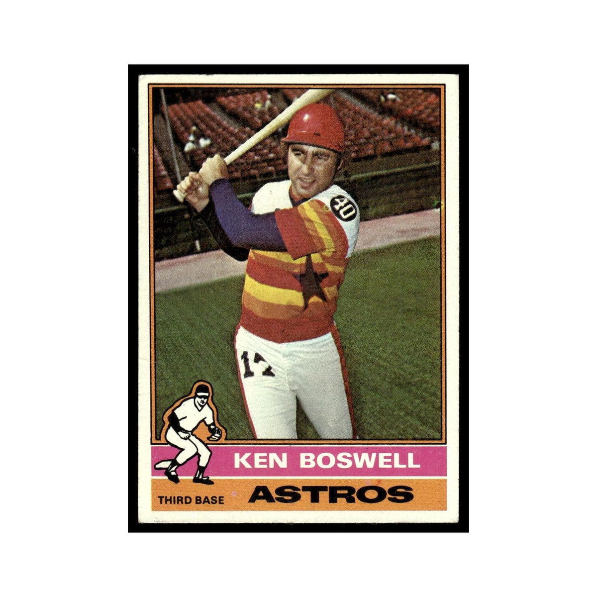 Ken Boswell 1976 Topps #379 Houston Astros Baseball Card EX