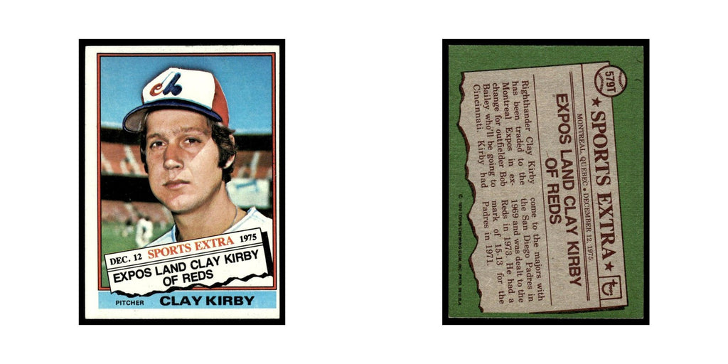 Clay Kirby 1976 Topps Traded #579T Montreal Expos Baseball Card EX