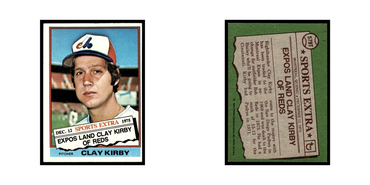 Clay Kirby 1976 Topps Traded #579T Montreal Expos Baseball Card EX
