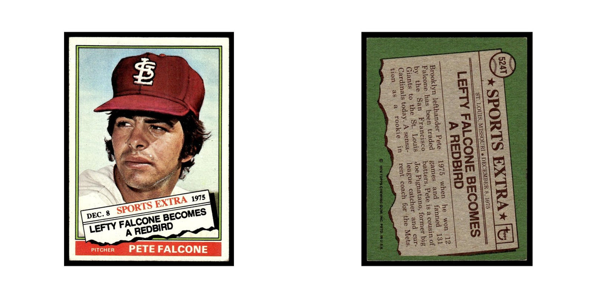 Pete Falcone 1976 Topps Traded #524T St. Louis Cardinals Baseball Card EX