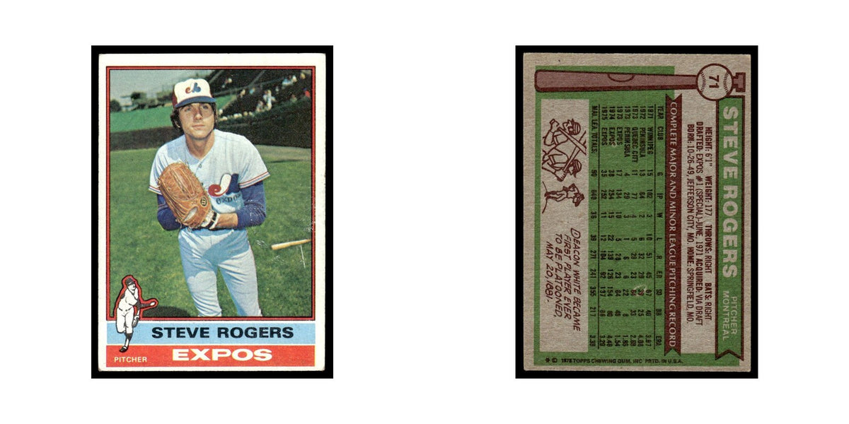 Steve Rogers 1976 Topps #71 Montreal Expos Baseball Card EX