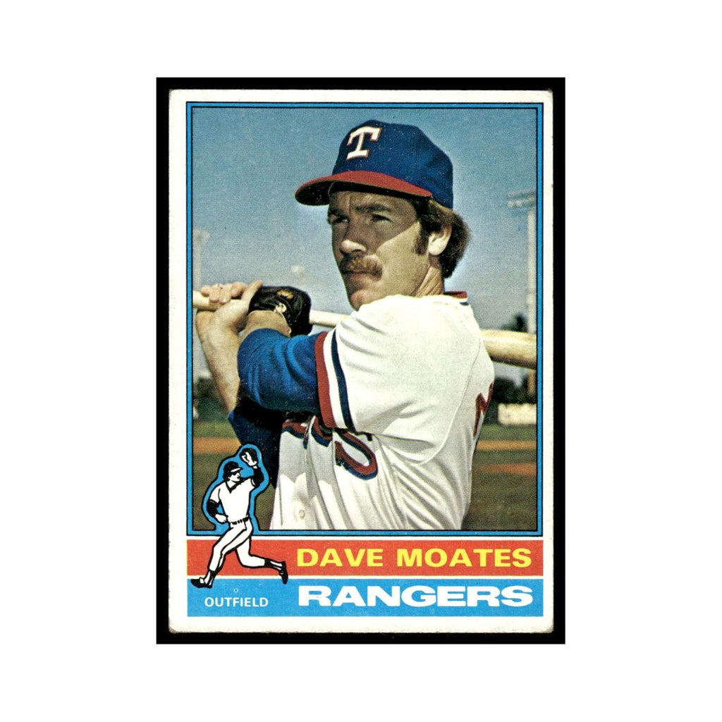 Dave Moates Rookie 1976 Topps #327 Texas Rangers Baseball Card EX