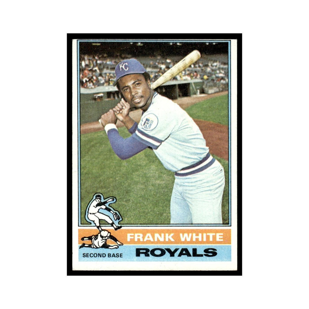 Frank White 1976 Topps #369 Kansas City Royals Baseball Card EX