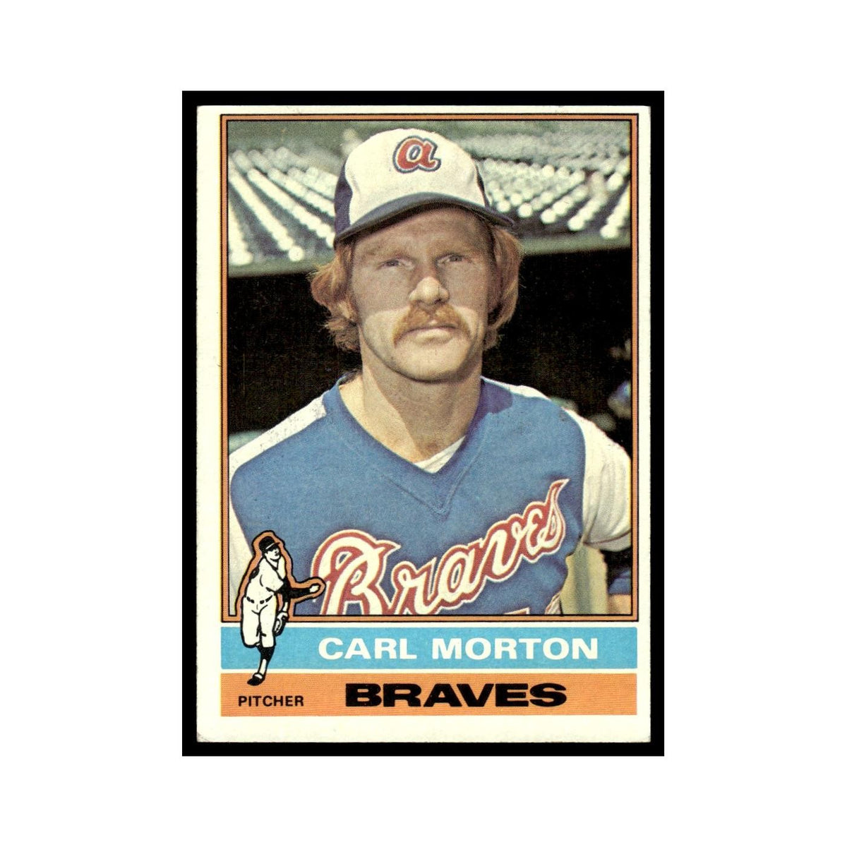 Carl Morton 1976 Topps #328 Atlanta Braves Baseball Card EX