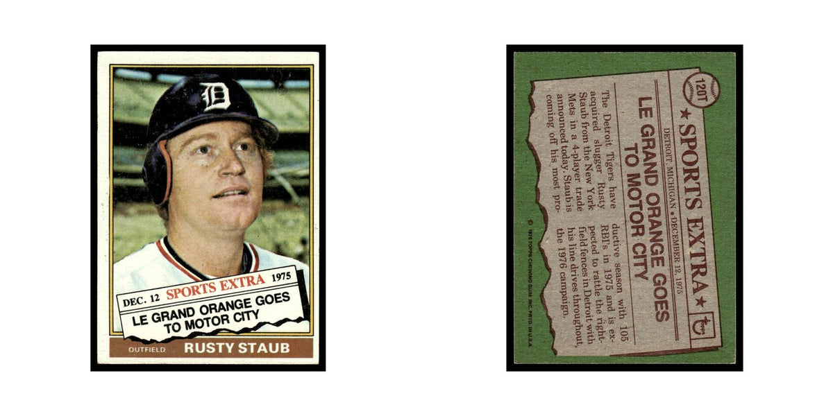 Rusty Staub 1976 Topps Traded #120T Detroit Tigers Baseball Card EX