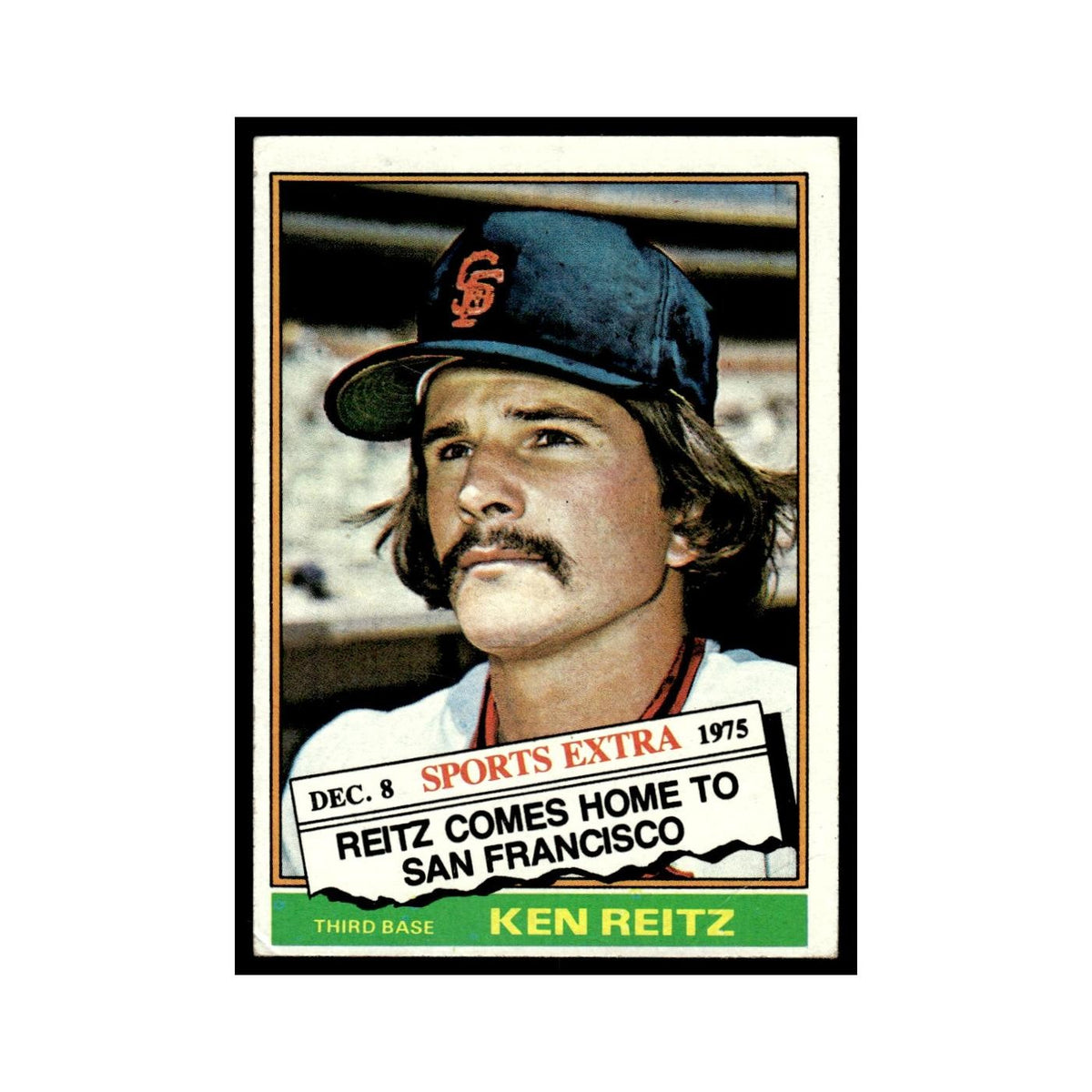 Ken Reitz 1976 Topps Traded #158T San Francisco Giants Baseball Card EX