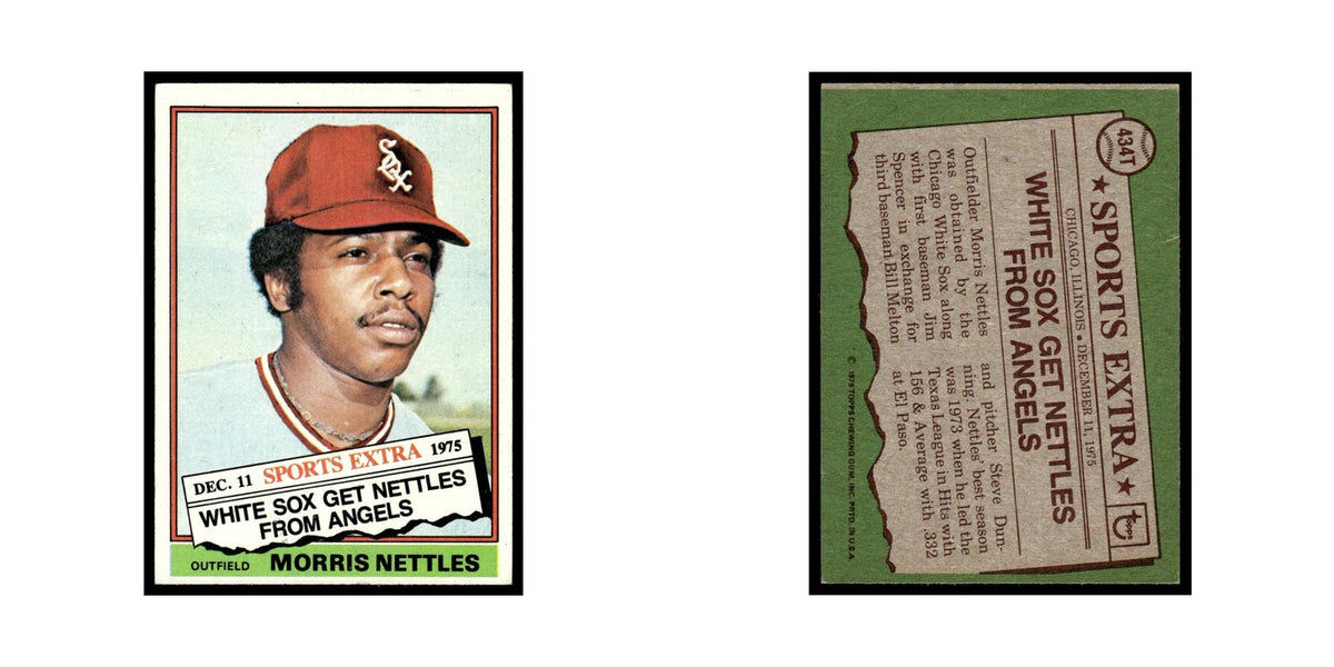 Morris Nettles 1976 Topps Traded #434T Chicago White Sox Baseball Card EX