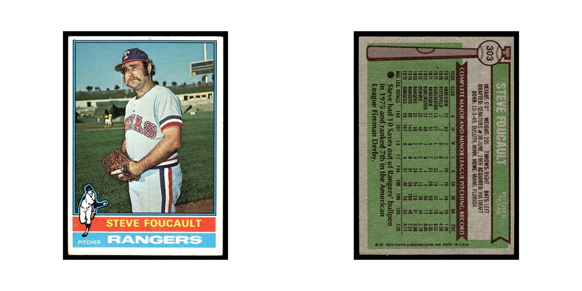 Steve Foucault 1976 Topps #303 Texas Rangers Baseball Card EX