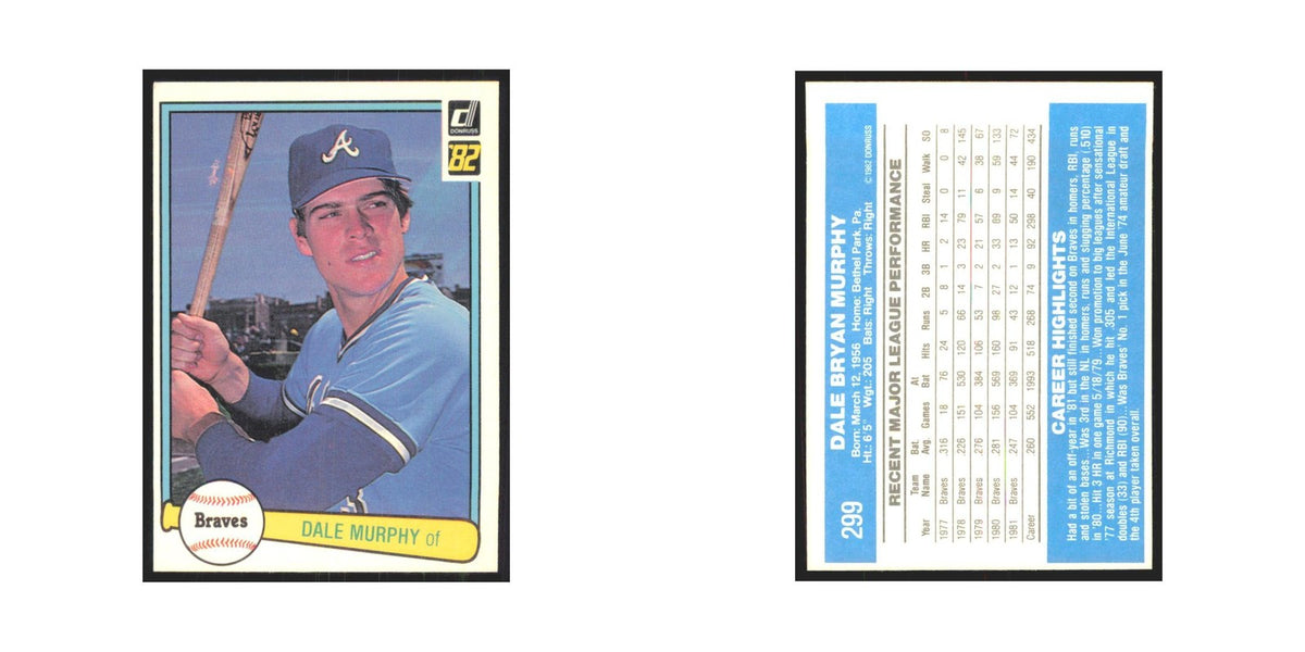 1982 Donruss Dale Murphy Braves #299