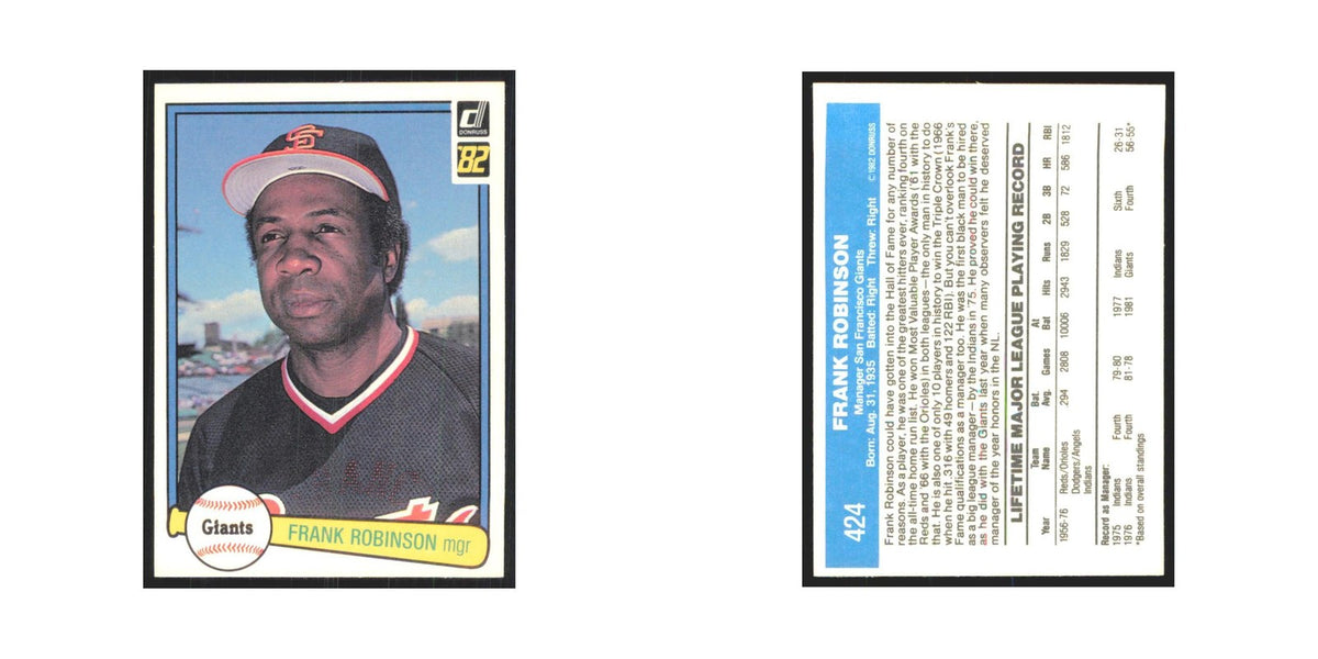 1982 Donruss Frank Robinson Giants #424