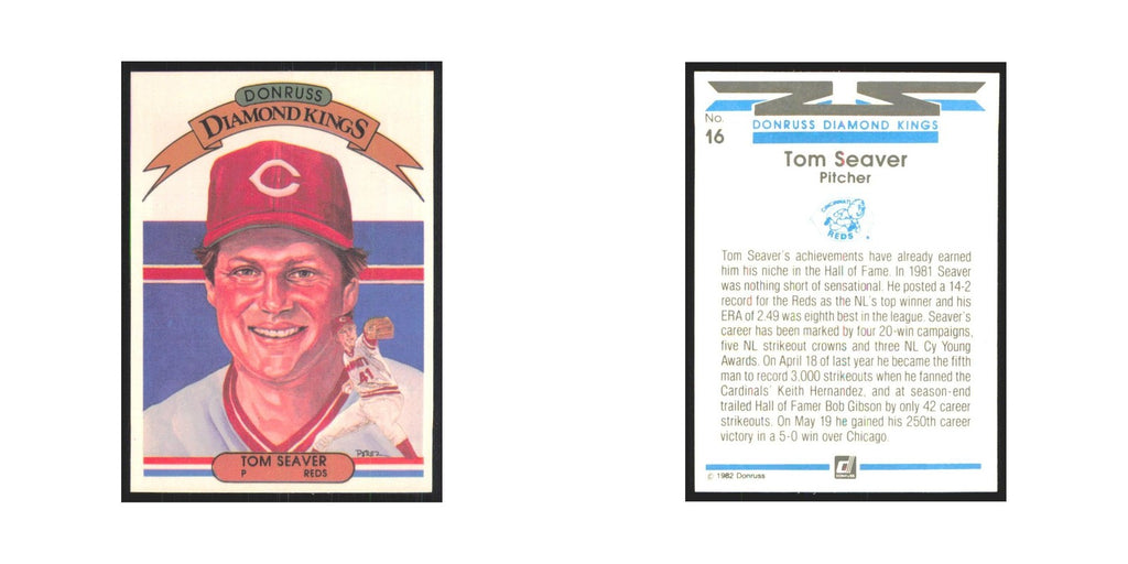 1982 Donruss Tom Seaver Reds #16