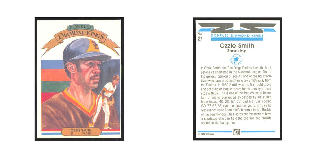 1982 Donruss Ozzie Smith Padres #21