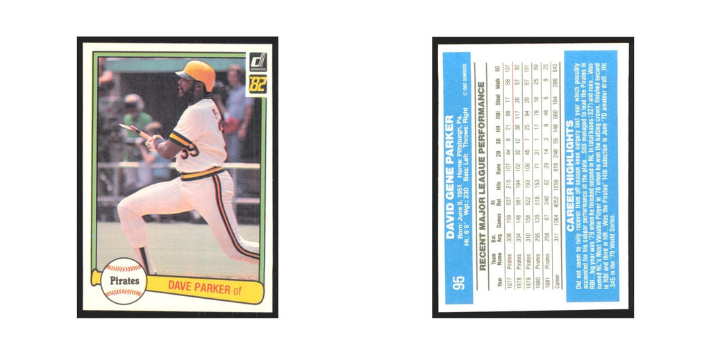 1982 Donruss Dave Parker Pirates #95