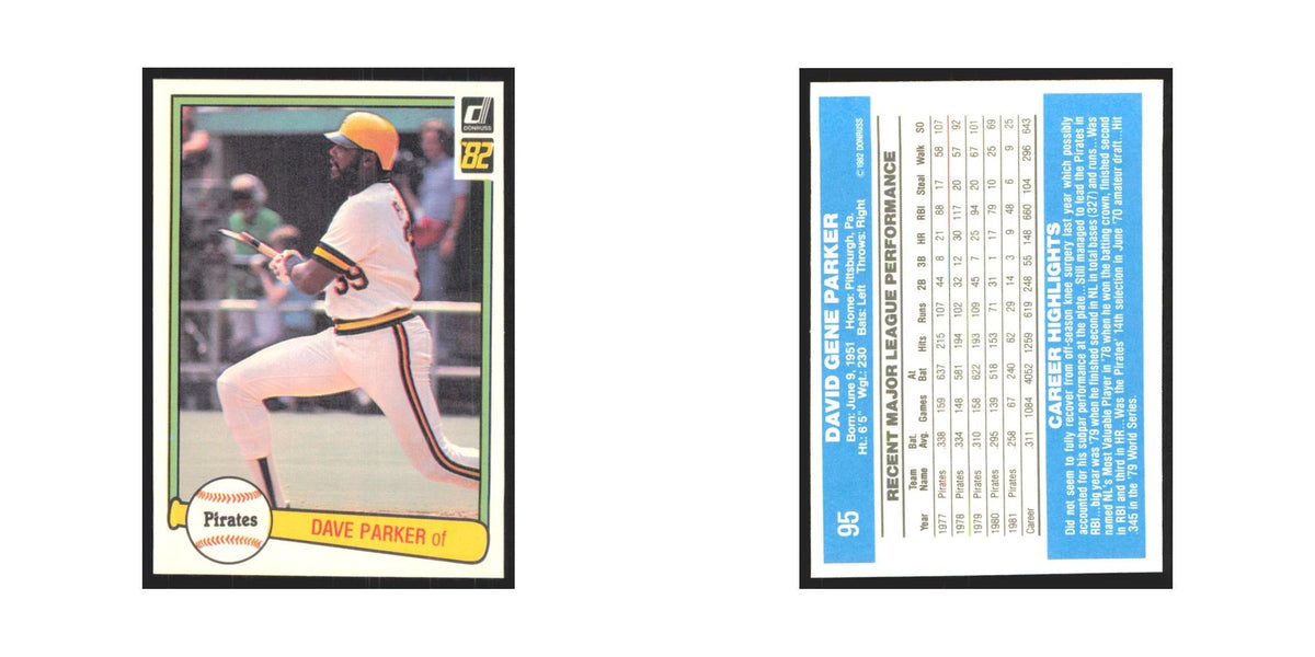 1982 Donruss Dave Parker Pirates #95