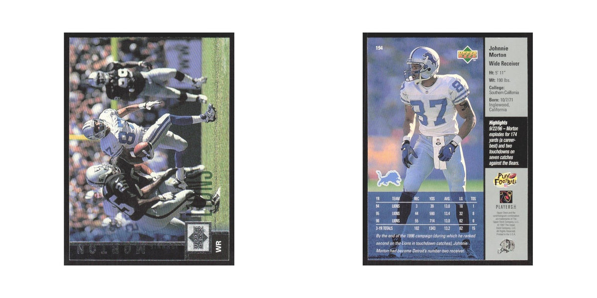 1997 Upper Deck Johnnie Morton Lions #194