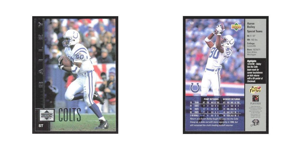 1997 Upper Deck Aaron Bailey Colts #122