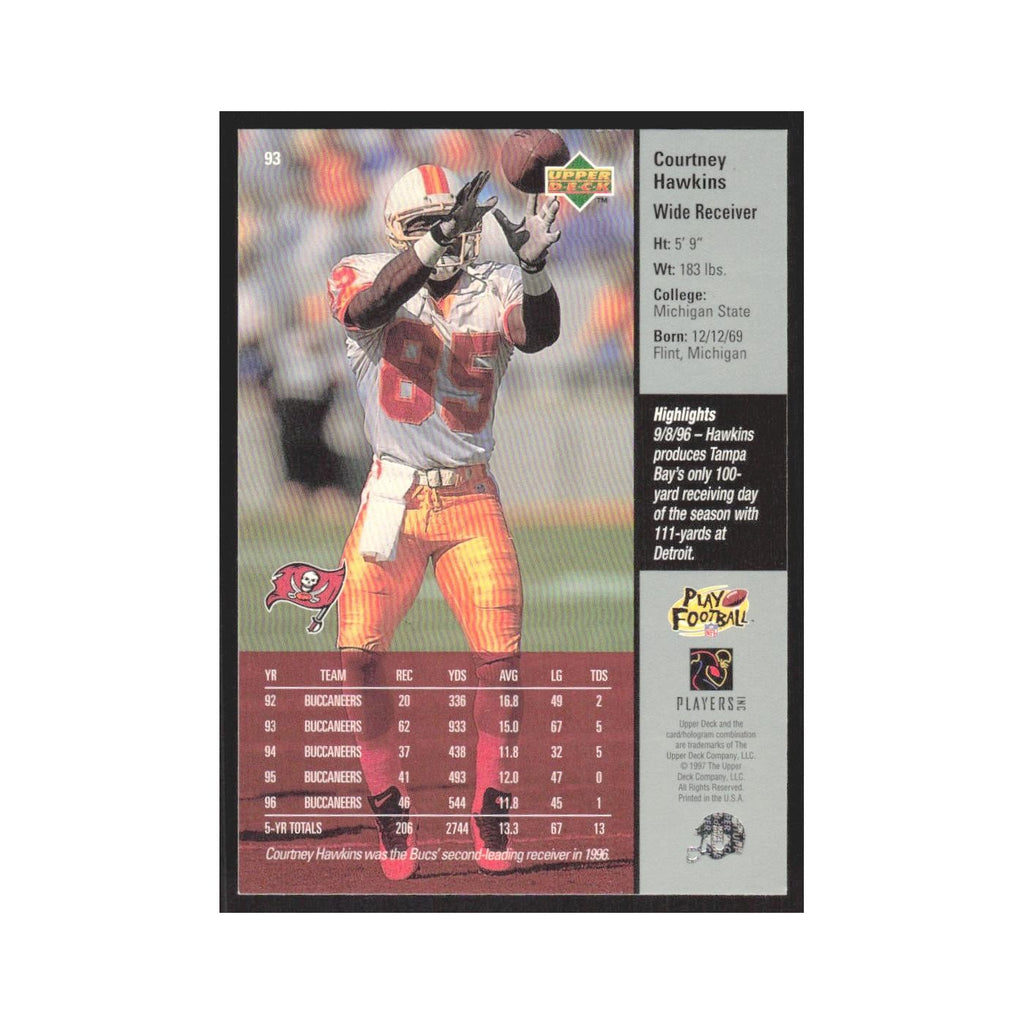 1997 Upper Deck Courtney Hawkins Buccaneers #93