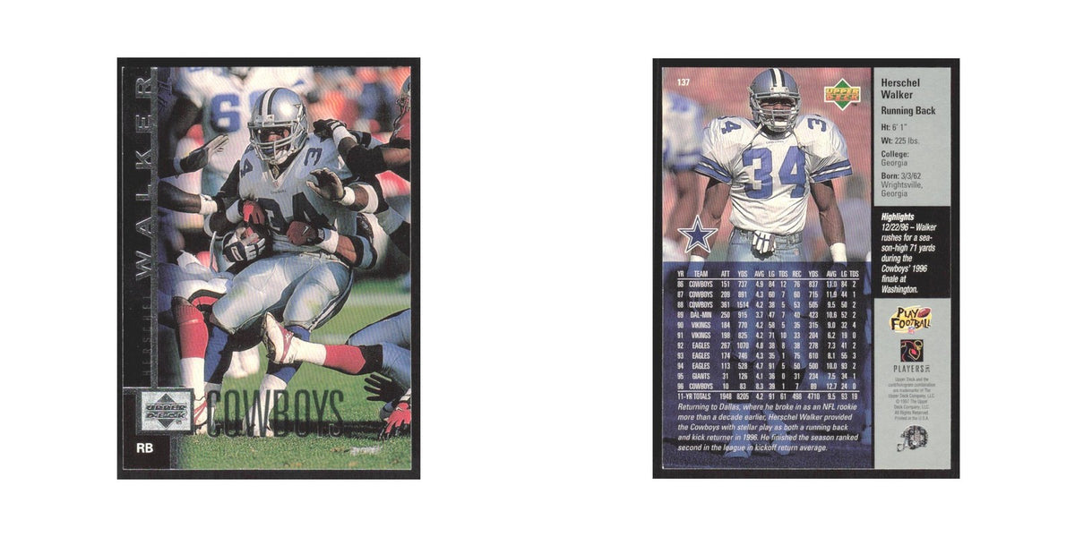 1997 Upper Deck Herschel Walker Cowboys #137