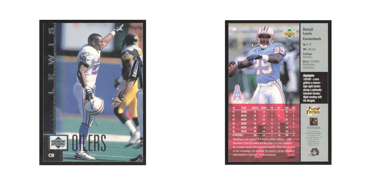 1997 Upper Deck Darryll Lewis Houston Oilers #204