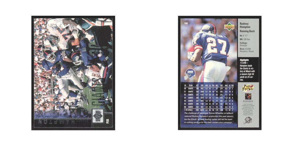 1997 Upper Deck Rodney Hampton Giants #168