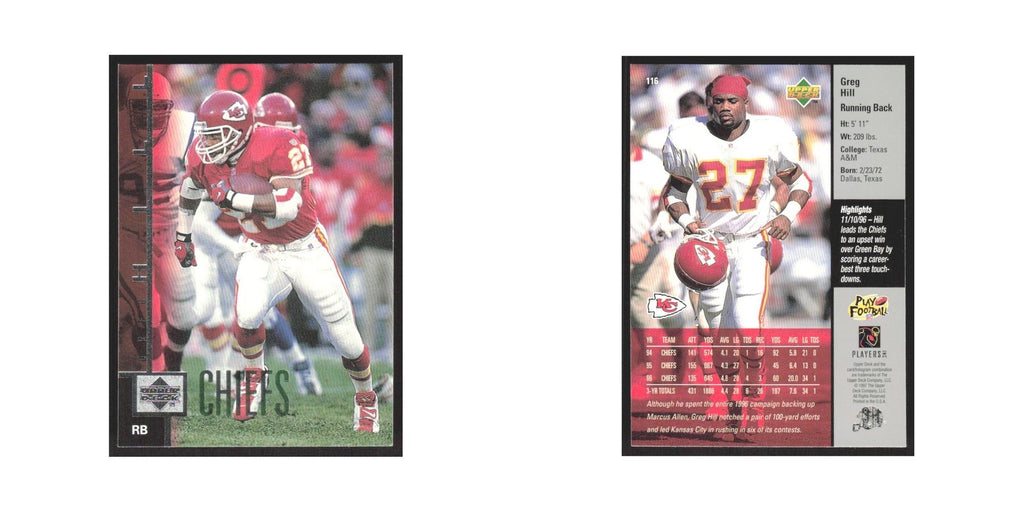 1997 Upper Deck Greg Hill Chiefs #116